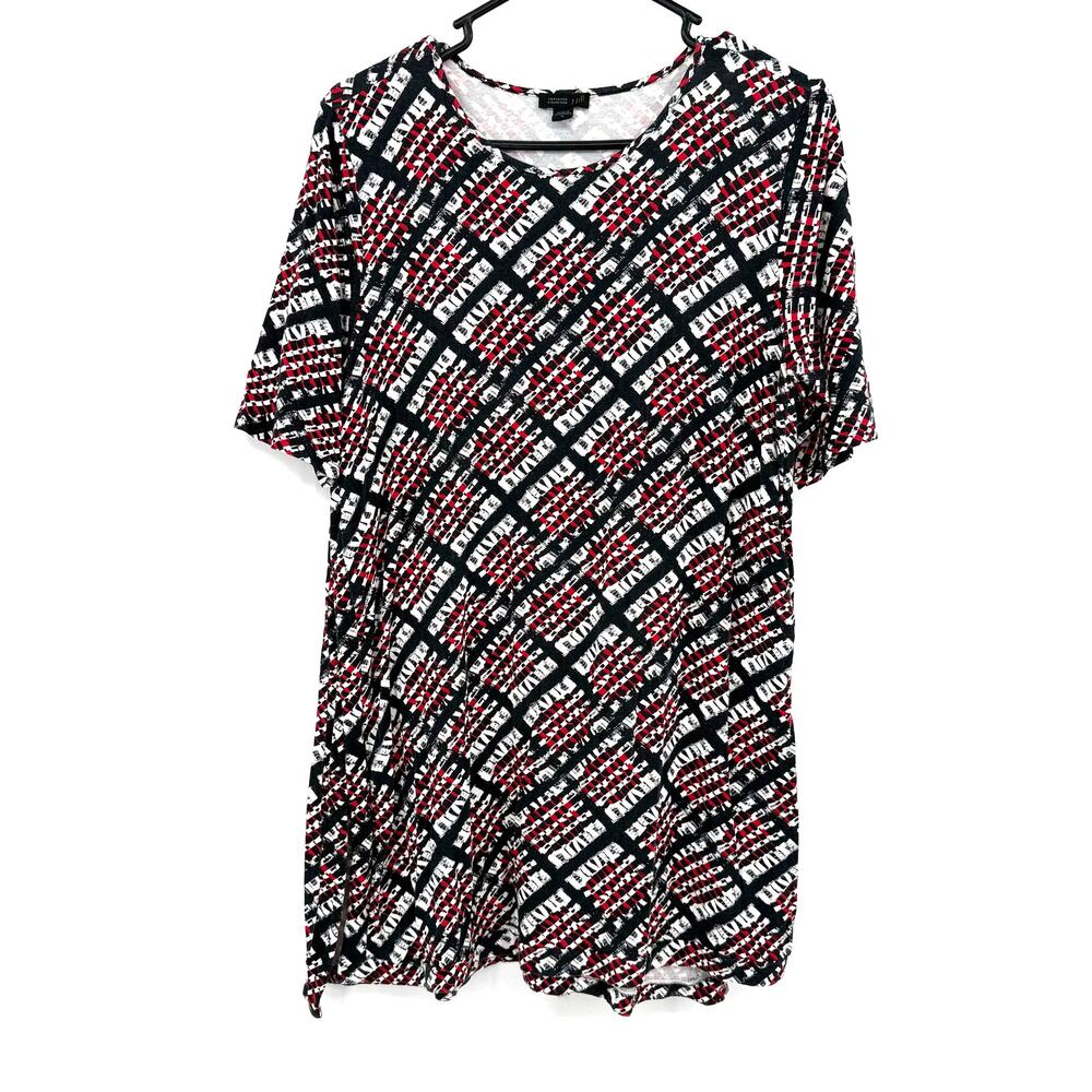 J. Jill Wearever Collection Size Medium Short Sleeve Blouse Tunic Shirt Top